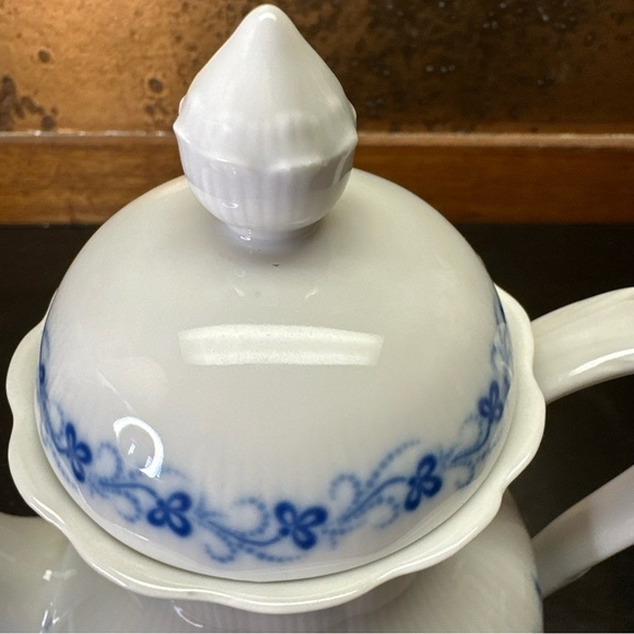 Kaiser W Germany Romantica Festival Echt Kobalt Coffee Pot Blue Floral Scallop - Picture 6 of 11